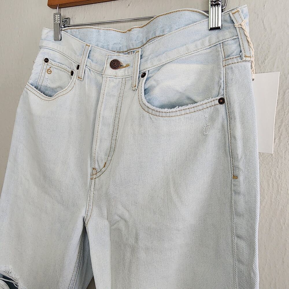 NWT Etica Altin Loose Fit Crop Jeans Distressed Light Wash Anthropologie - 27 - Picture 11 of 14